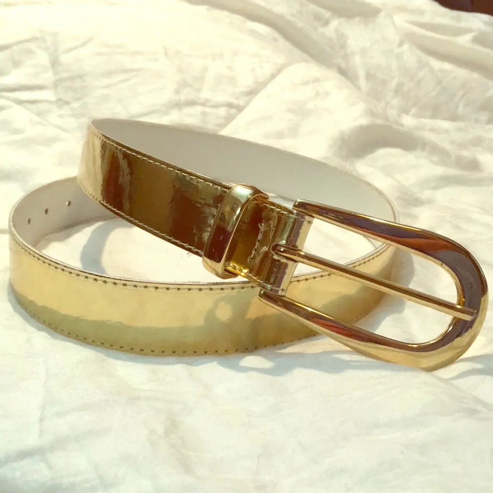 Metallic Gold Vintage Glam Belt Size M